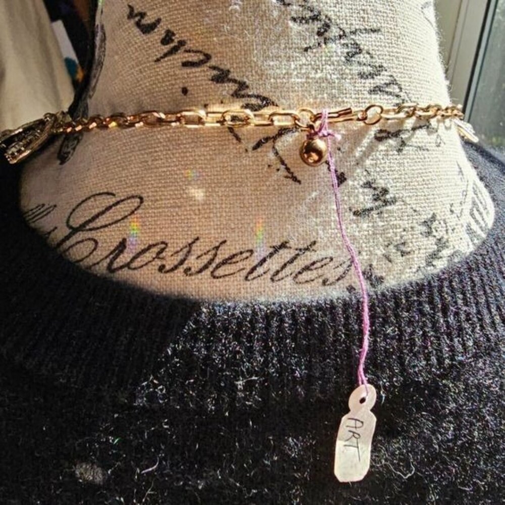Vintage ART Rhinestone Hook Necklace‎ 16" RARE - Picture 4 of 7